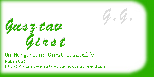 gusztav girst business card